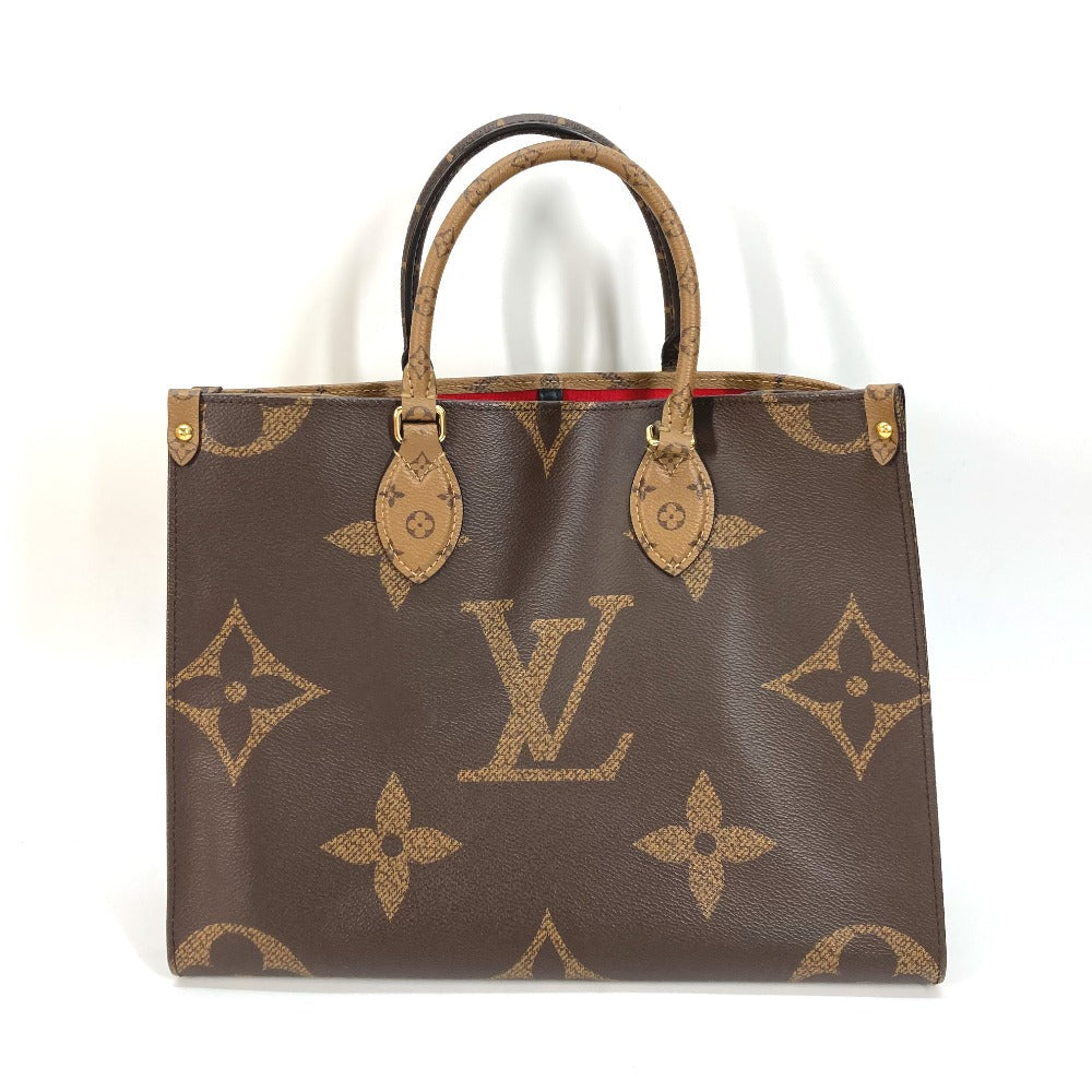 LOUIS VUITTON Tote Bag M45321 Monogram reverse canvas Brown Monogram On the Go MM Women Used