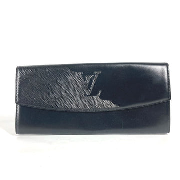 LOUIS VUITTON Clutch bag leather black Opera Aeghe LV logo Women Used