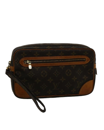Monogram Canvas Clutch Bag with Dragonne