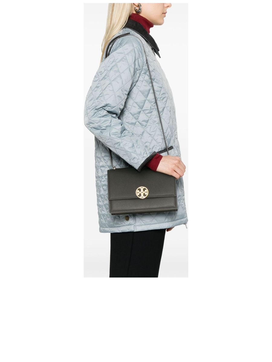 Grained Leather Shoulder Bag