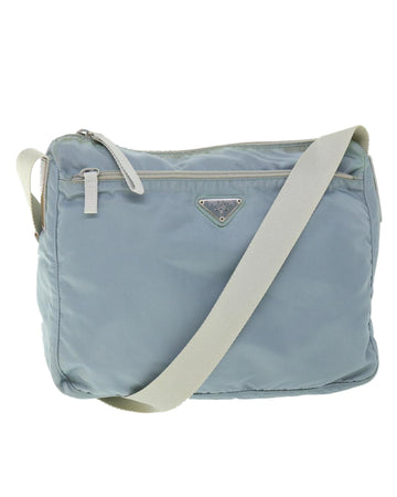 Light Blue Nylon Shoulder Bag