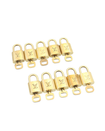 Padlock Gold Tone LV Auth
