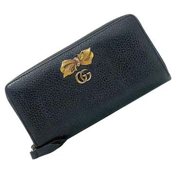 Black Leather Bi-Fold Wallet with Dust Bag