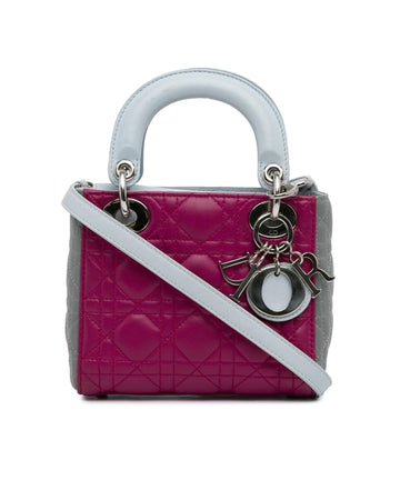 Tricolor Lambskin Quilted Handbag