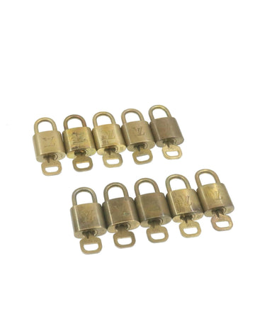 Padlock 10set Gold Tone LV Auth