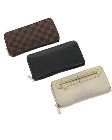 Damier Ebene Epi Wallet Leather 3Set