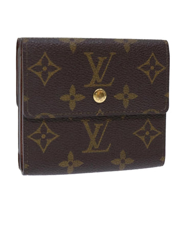 Monogram Canvas Wallet with Button Clasp