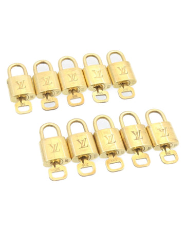 Padlock 10set Padlock Gold Tone LV Auth