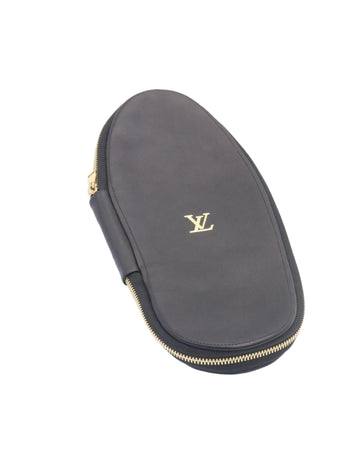 Supreme Slipper Cover Leather Black LV Auth