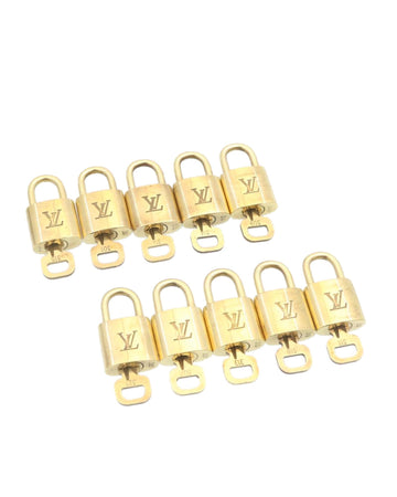 Padlock 10set Padlock Gold Tone LV Auth am1295g