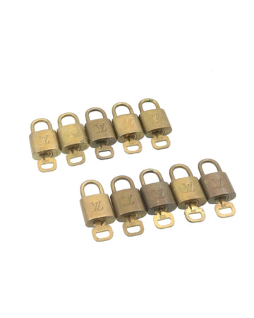 LOUIS VUITTON Padlock Gold Tone LV
