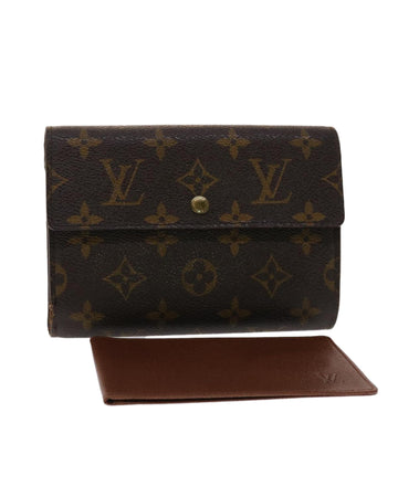 Monogram Canvas Wallet with Button Clasp