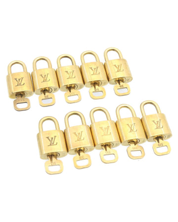 LOUIS VUITTON Padlock 10set Gold Tone LV