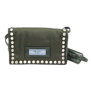Khaki Tessuto Shoulder Bag by Italian Designer