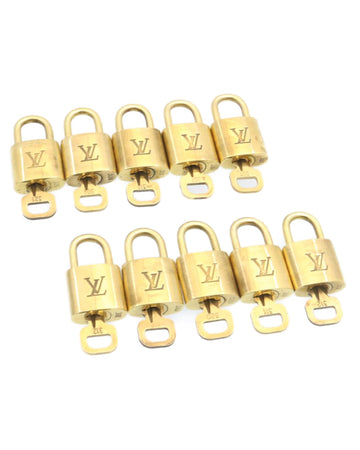 LOUIS VUITTON Gold Tone Padlock Set