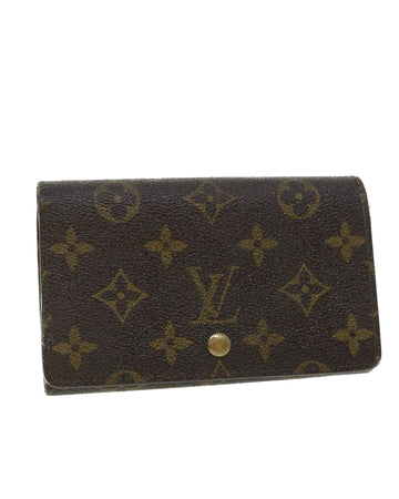 Monogram Canvas Wallet with Button Clasp