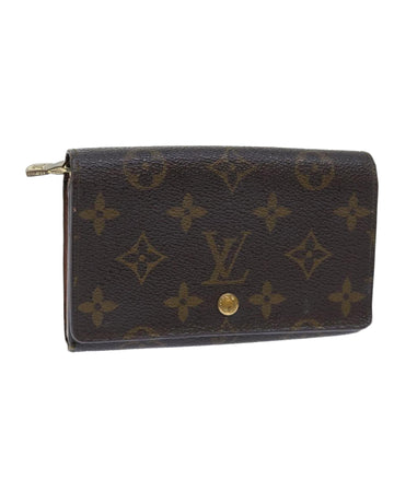 Monogram Canvas Wallet with Clasp Button