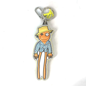LOUIS VUITTON key ring MP2922 leather multicolor LV Friends Monogram Porto Cre LV Scarecrow mens Used