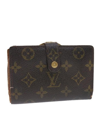 Monogram Canvas Wallet with Clasp Button