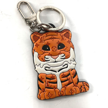 LOUIS VUITTON key ring M77174  leather Orange Porto Cle Tiger Tiger Animal Women Used