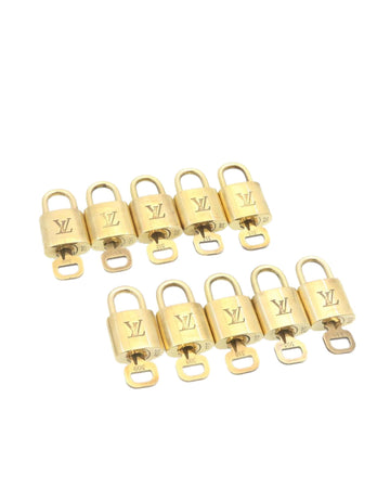 LOUIS VUITTON Gold Tone Padlock - Set of 10