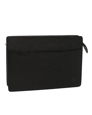 Black Epi Clutch Bag with Serial Number