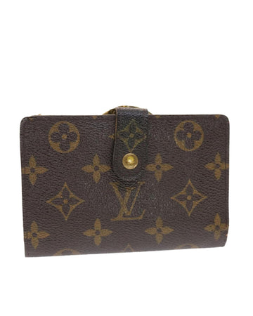 Monogram Canvas Wallet with Clasp Button Closure