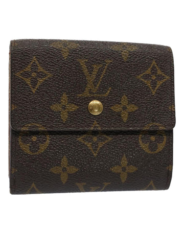 Monogram Canvas Wallet with Clasp Button