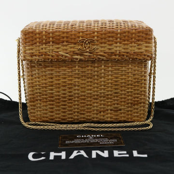 Brown Straw Shoulder Bag