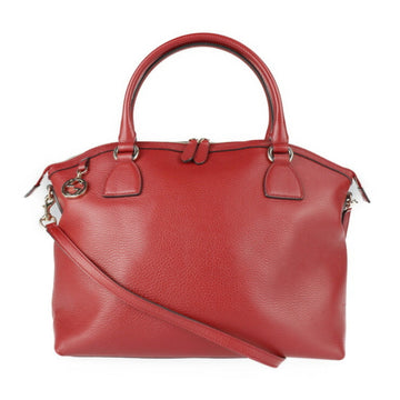 Red Leather Shoulder Bag