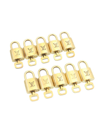 Padlock 10set Padlock Gold Tone LV Auth