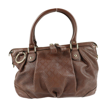 Brown Leather Gucci Sukey Handbag