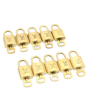 Padlock 10set Gold Tone LV Auth