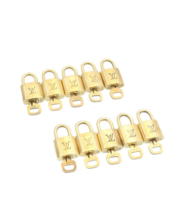 Padlock 10set Gold Tone LV Auth
