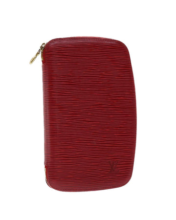 Red Epi Leather Agenda Wallet