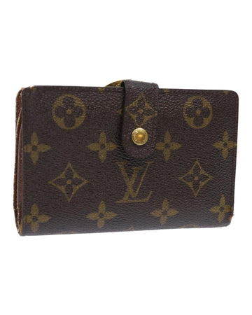 Monogram Canvas Wallet with Clasp Button