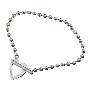 Silver Gucci Heart Pendant