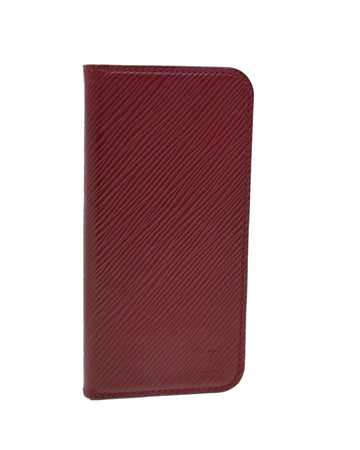 Epi Leather iPhone Folio Case Fuchsia