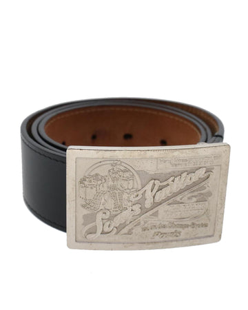 Black Leather Jeans Belt -  Louis Vuitton