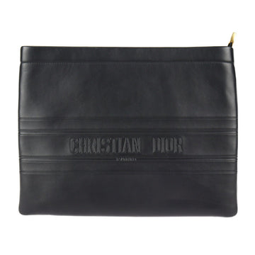 Elegant Black Leather Clutch by Dior