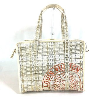 LOUIS VUITTON Handbag M95416 Leather / patent leather Beige off-white street shopper PM Tote Bag Women Used