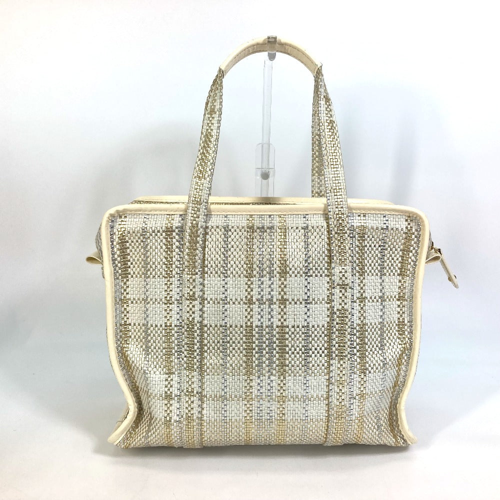 LOUIS VUITTON Handbag M95416 Leather / patent leather Beige off-white street shopper PM Tote Bag Women Used