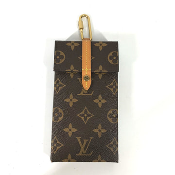 LOUIS VUITTON Pouch M68523 Monogram canvas Brown Monogram Carabiner Box phone case Women Used
