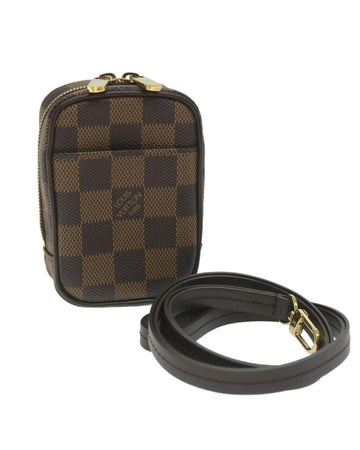 Durable Damier Ebene Pouch with Shoulder Strap