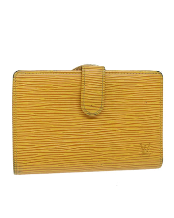 Yellow Epi Leather Wallet with Multiple Compartments
