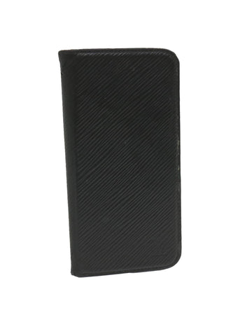 Black Epi Leather iPhone Case with Accessories - Used