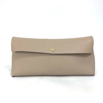 LOUIS VUITTON Pouch M61477 leather beige pouch with flap Pochette Rivet GM Women Used