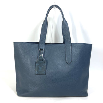 LOUIS VUITTON Tote Bag M53240 Taurillon Clemence Leather Navy Hippo Voyage NV mens Used