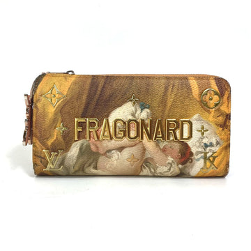 LOUIS VUITTON Long Wallet Purse M64605 leather pink Monogram Celty Masters Collection Zippy wallet Women Used