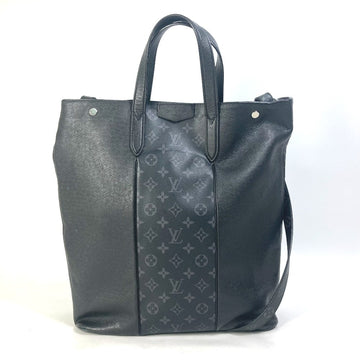 LOUIS VUITTON Tote Bag M30431 Taiga Leather, Monogram Eclipse Canvas black Taigalama City tote mens Used